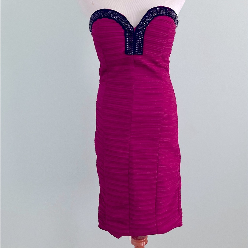 Strapless evening dress.  Romeo & Juliet Couture